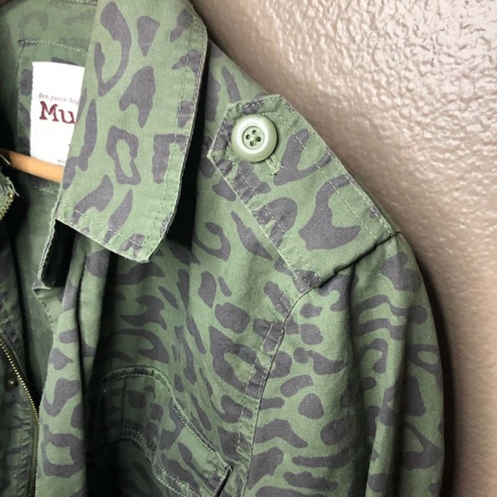 Mudd Green Leopard Utility Jacket - Picture 5 of 6